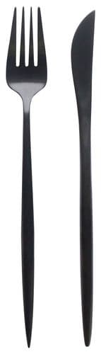 Приборы черные БЕЙКЕР – набор из 2 предметов