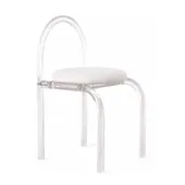 Стул АРОНДИ прозрачный с белой подушкой
