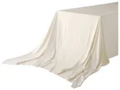 Скатерть прямоугольная БАРХАТНАЯ бесшовная Ларго XL АЙВОРИ #102