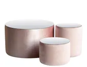 Пуфы-столы НОРМАН розовые – набор из 3 #304