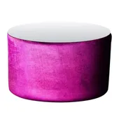 Пуф-стол НОРМАН фуксия с зеркальной столешницей #324