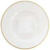 Тарелка КАНИЛЬЯ подстановочная с ЗОЛОТЫМ кантом