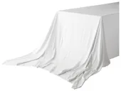 Скатерть прямоугольная БАРХАТНАЯ бесшовная Ларго XL БЕЛАЯ #101