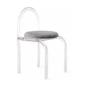 Стул АРОНДИ с пепельной бархатной подушкой #313