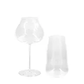 Бокалы ГРЭМ прозрачные – набор из 2 с бокалом для воды