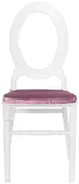 Стул ДОМИНГО белый с цвета пыльный инжир бархатной подушкой #418/419