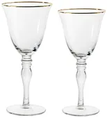 Бокал прозрачный с золотым кантом КИЛИАН – набор из 2