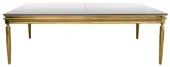 Стол КАБРИОЛЬ прямоугольный золотой с зеркальной столешницей