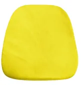 Мягкая ПОДУШКА для пластикового стула бархатная лимонная #314