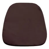 Мягкая ПОДУШКА для пластикового стула бархатная шоколадная #333
