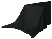 Скатерть прямоугольная БАРХАТНАЯ бесшовная Ларго XL ЧЕРНАЯ #112