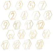 Номерки для стола золотые ЭРБ - комплект 1-20