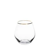 Бокал прозрачный с золотым кантом АЛОНСО 380 мл