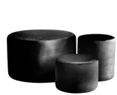 Пуфы НОРМАН черные – набор из 3 #330