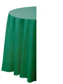 Скатерть круглая ГАБАРДИНОВАЯ бесшовная Тенор ТЕМНО-ЗЕЛЕНАЯ #610