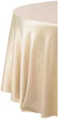 Скатерть круглая АТЛАСНАЯ Аккорд сливочного цвета #208