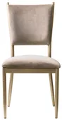 Стул золотой БРЭМ бежевый бархатный #403