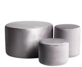 Пуфы НОРМАН пепельные – набор из 3 #313