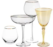 Бокалы  АЛОНСО - К»  янтарный - набор из 4