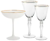 Бокалы КИЛИАН прозрачные и белый - набор из 3