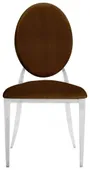 Стул серебряный ДЮПОН шоколадный #338