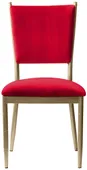 Стул золотой БРЭМ красный бархатный #323