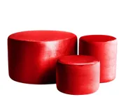 Пуфы НОРМАН красные – набор из 3 #323