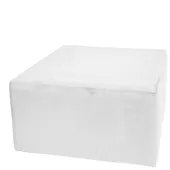 Пуф-куб большой АРНО бархатный белый #301/321