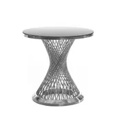 Стол для торта серебряный ГЕРОЛЬД с зеркальной столешницей