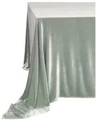 Скатерть бархатная прямоугольная ИЛЕР эвкалиптовая #312