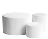 Пуфы НОРМАН белые – набор из 3 #301