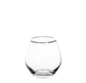 Бокал прозрачный с серебряным кантом АЛОНСО 380 мл