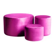 Пуфы НОРМАН фуксия – набор из 3 #324