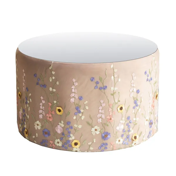 Пуф-стол ШОЛЛЬ с зеркальной столешницей #817