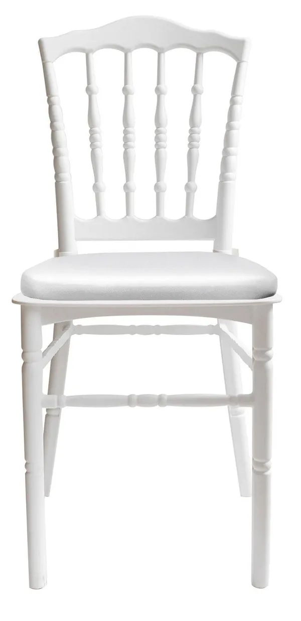 Стул белый УНИСОН с белой подушкой #807