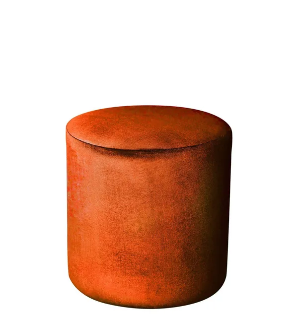 Пуф средний НОРМАН бархатный тыквенный #320