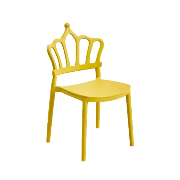 Стул МАДЖИ пластиковый детский желтого цвета в форме короны в аренду | Go Rent