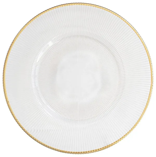 Тарелка КАНИЛЬЯ подстановочная с ЗОЛОТЫМ кантом