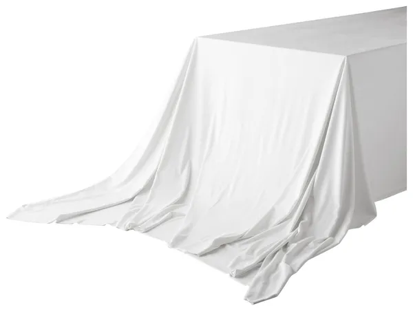 Скатерть прямоугольная БАРХАТНАЯ бесшовная Ларго XL БЕЛАЯ #101