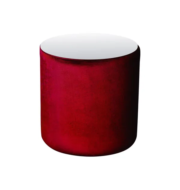 Пуф-стол средний НОРМАН ярко-красный с зеркальной столешницей #322