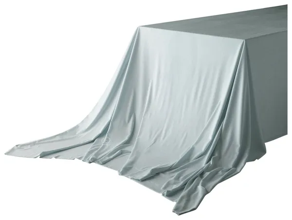 Скатерть прямоугольная БАРХАТНАЯ бесшовная Ларго XL СЕРО-ГОЛУБАЯ #106