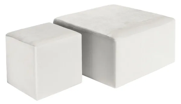 Пуф-куб АРНО белый – набор из 2 в аренду для мероприятий | Go Rent