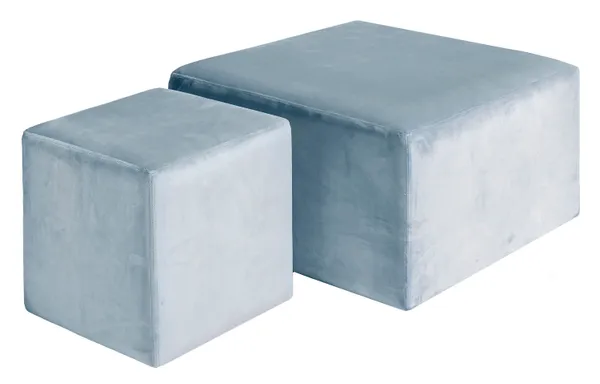 Пуфы-кубы АРНО голубые – набор из 2 в аренду | Go Rent