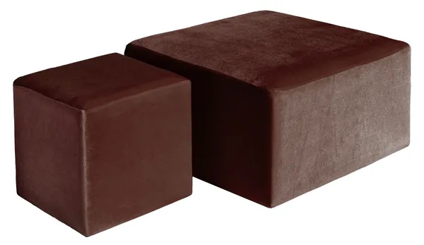 Набор из двух бархатных пуфов-кубов для лаунжа/церемонии — аренда в Москве.