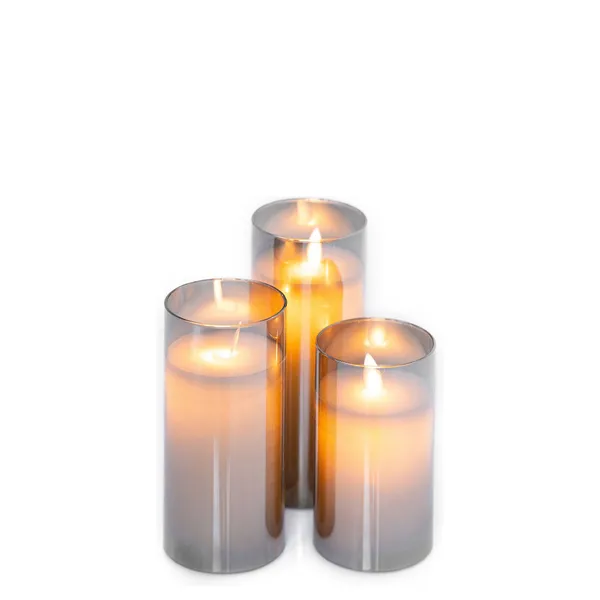 LED-свечи дымчатые глянцевые ОДА – набор БЕЗ батареек