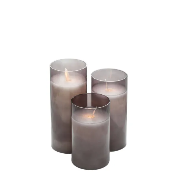 LED-свечи дымчатые ОДА – набор с батарейками