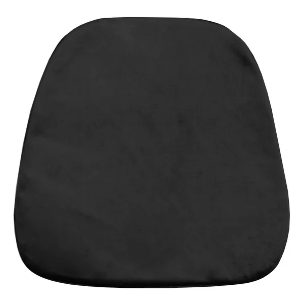 Мягкая ПОДУШКА для пластикового стула бархатная черная #330