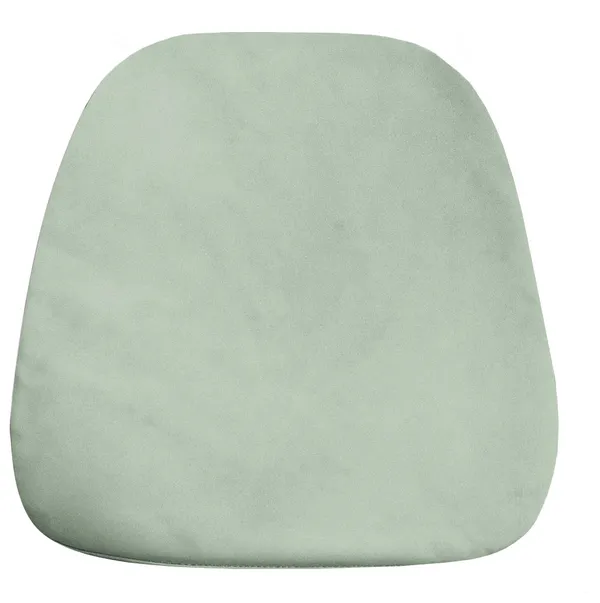 Мягкая ПОДУШКА для пластикового стула бархатная эвкалиптовая #312
