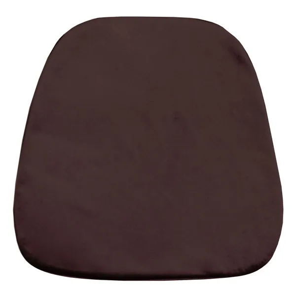 Мягкая ПОДУШКА для пластикового стула бархатная шоколадная #333