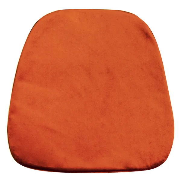 Мягкая ПОДУШКА для пластикового стула бархатная тыквенная #320